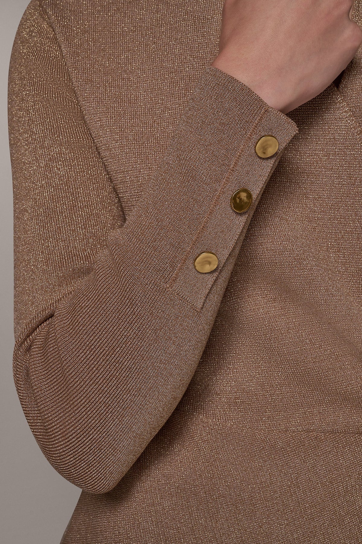 WRAP-EFFECT TWIST WAIST SWEATER