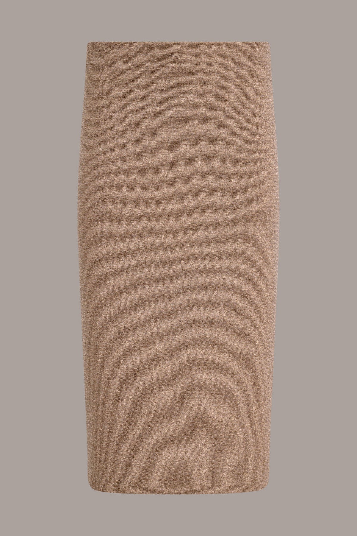 METALLIC MIDI SWEATER SKIRT