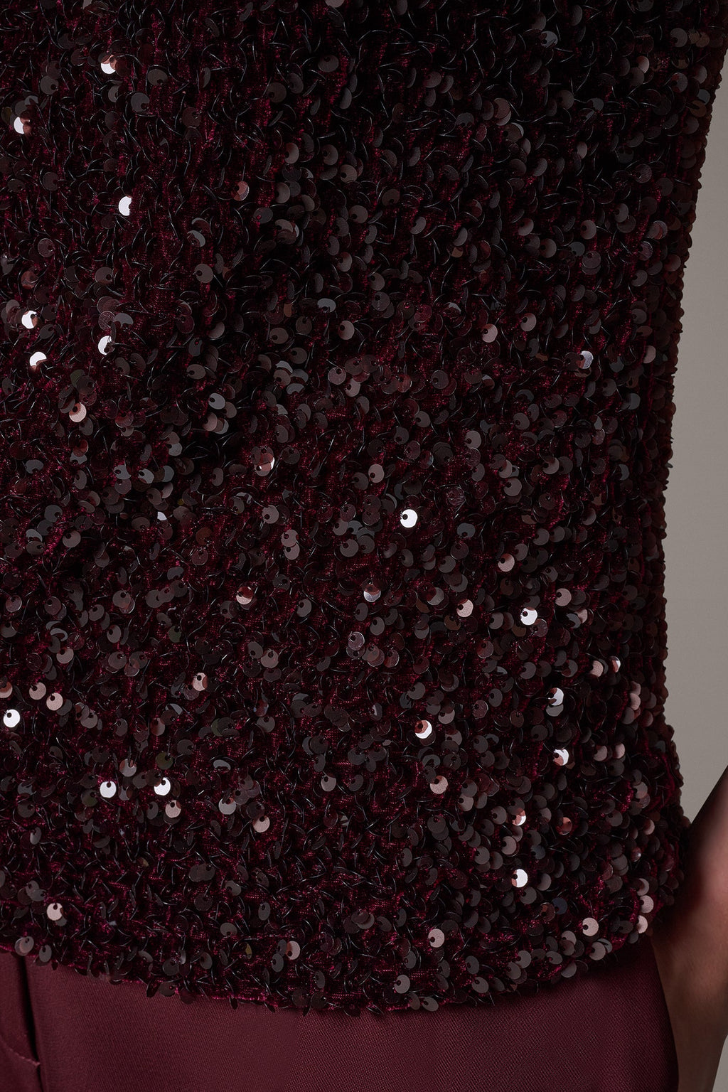 TURTLE-NECK SEQUIN TOP