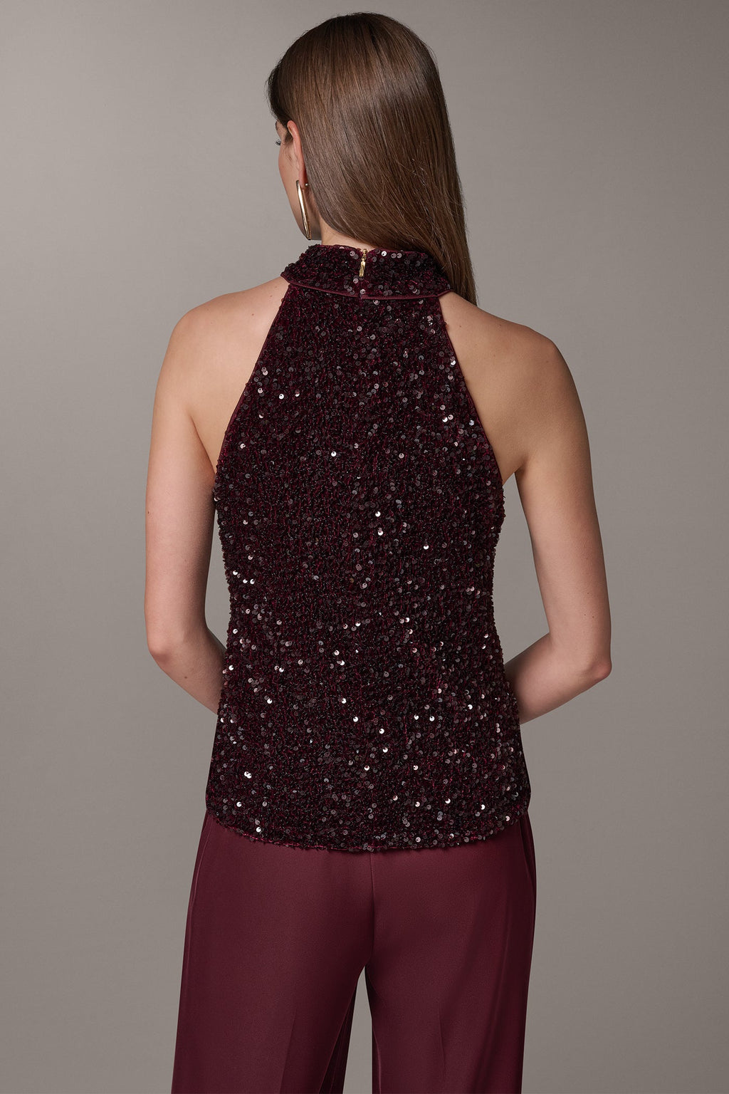 TURTLE-NECK SEQUIN TOP