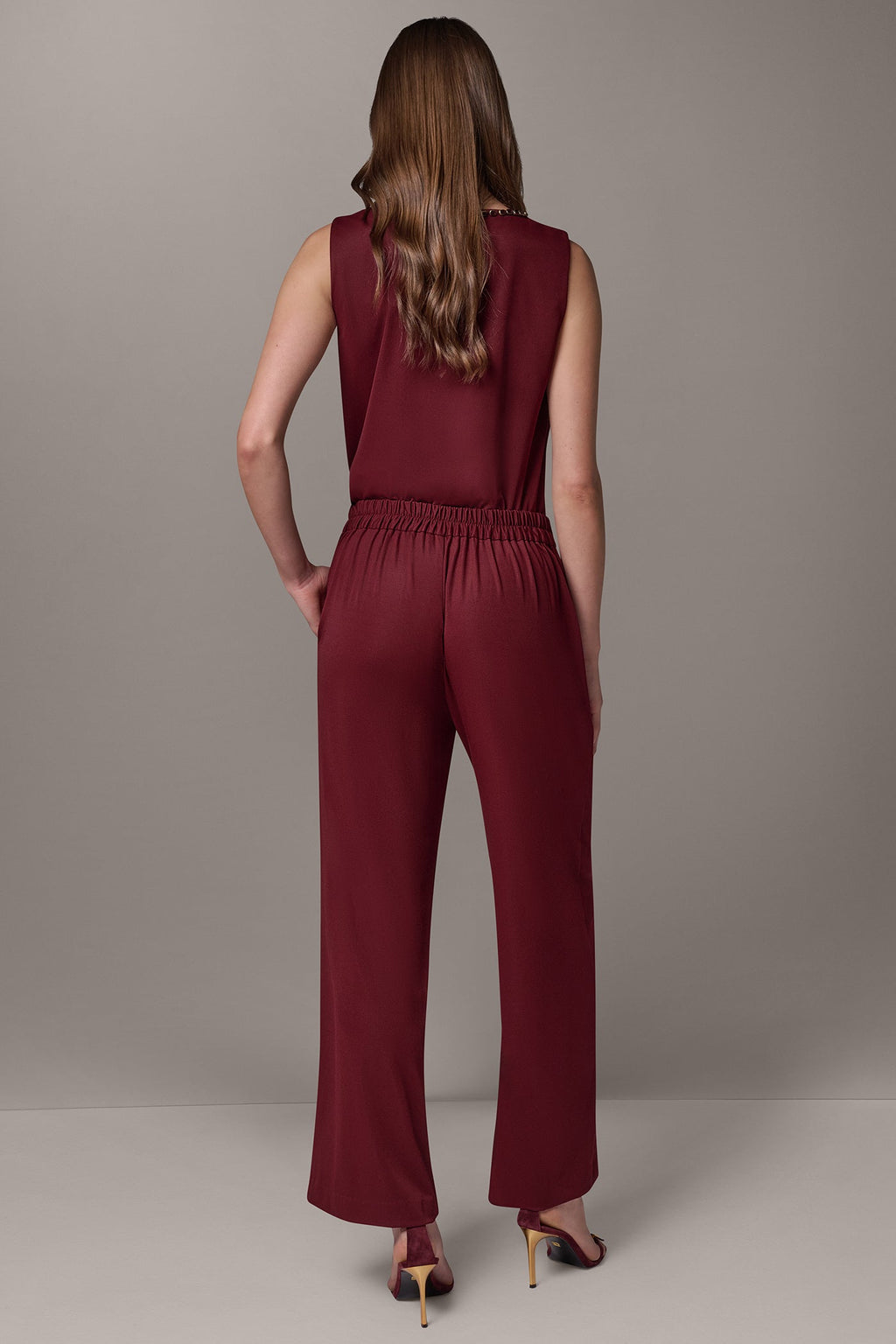 MID-RISE PULL-ON STRAIGHT-LEG PANT