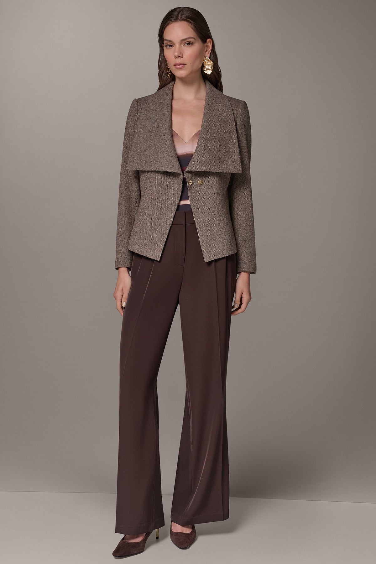 WIDE LAPEL BELTEDE BLAZER