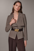 WIDE LAPEL BELTEDE BLAZER