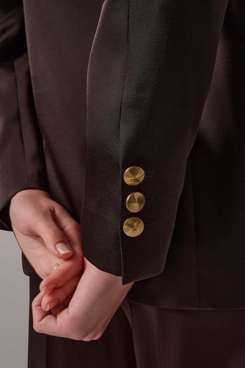SATIN ONE BUTTON SUIT BLAZER