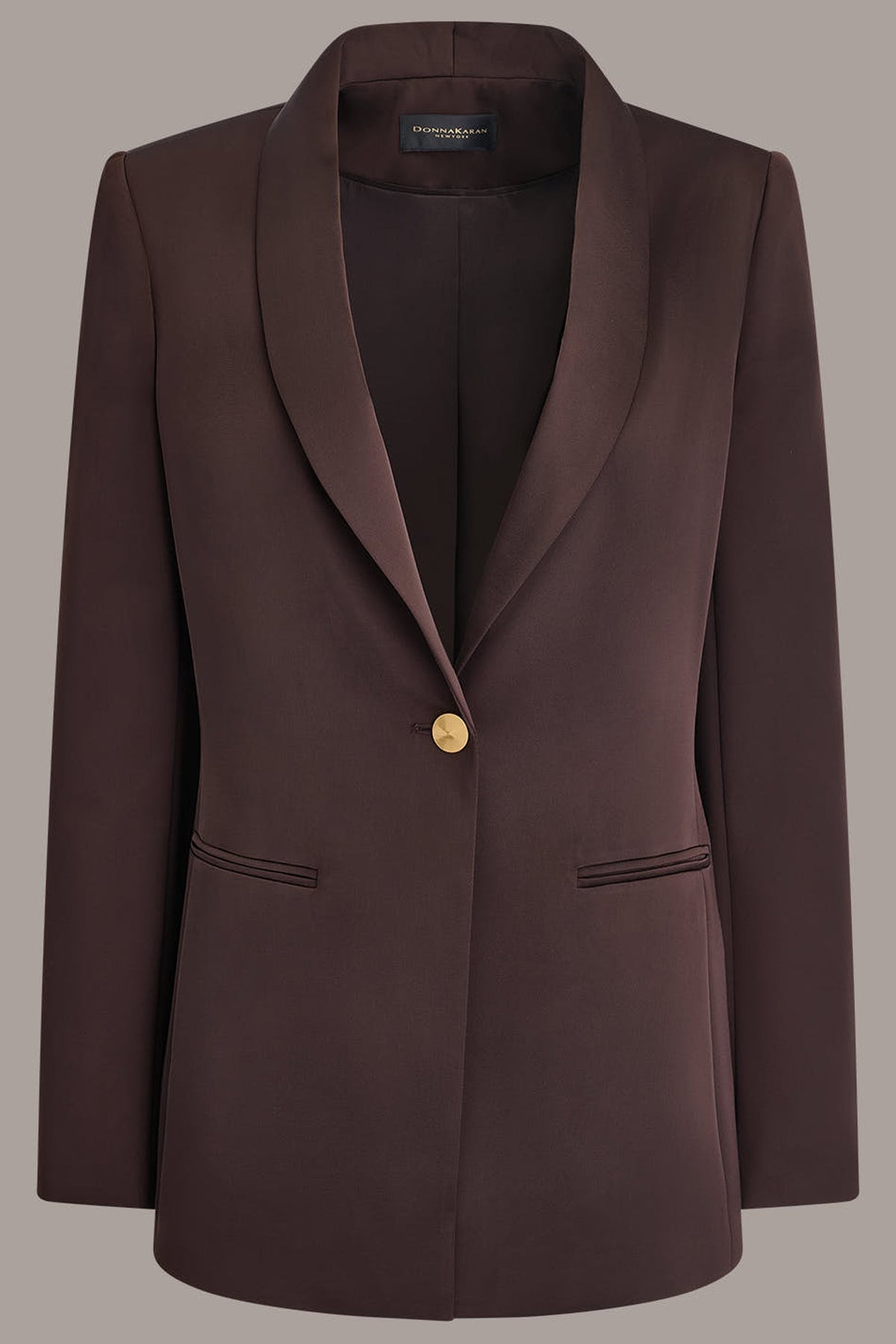 SATIN ONE BUTTON SUIT BLAZER