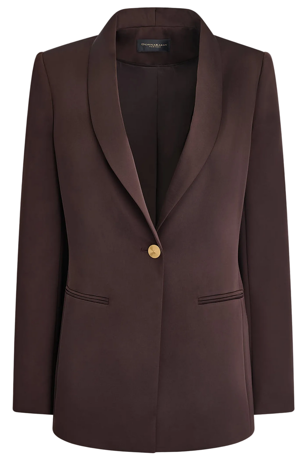 SATIN ONE BUTTON SUIT BLAZER