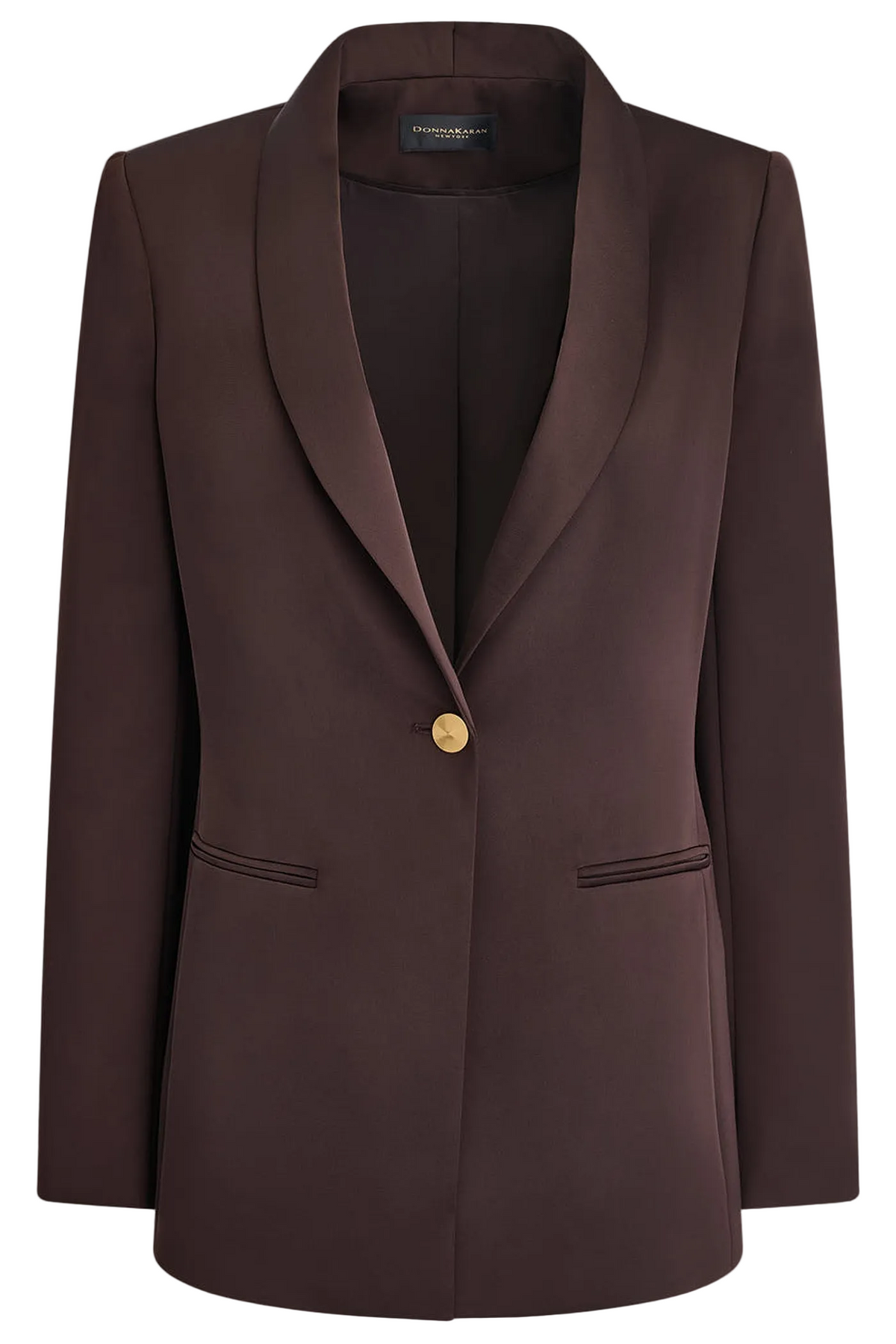SATIN ONE BUTTON SUIT BLAZER