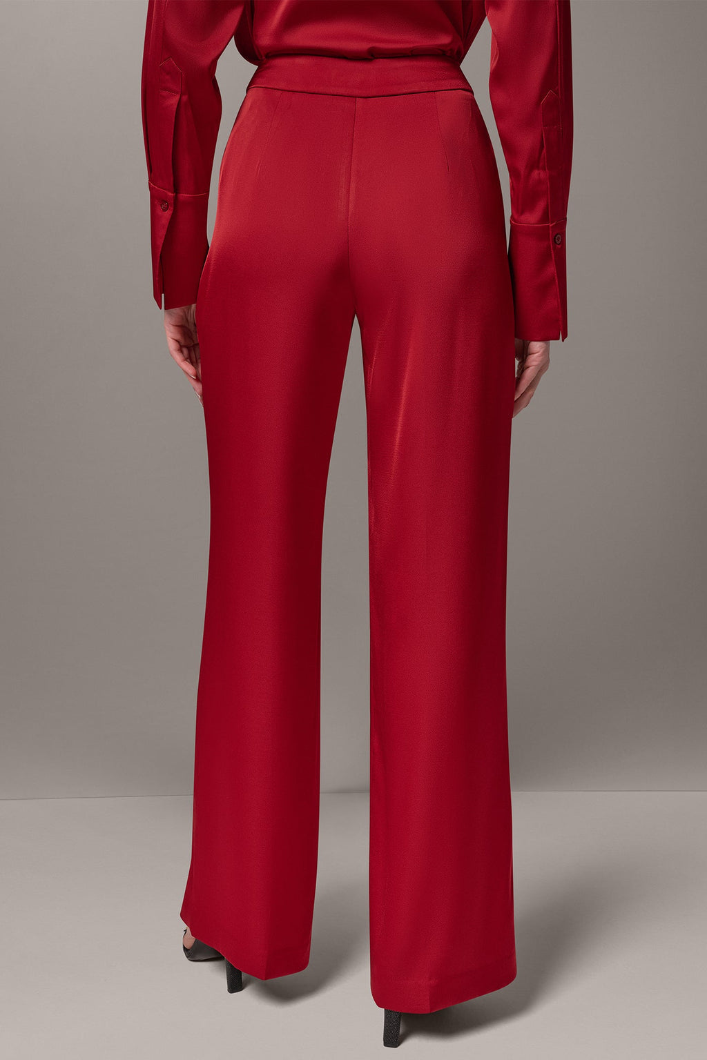 MID-RISE SATIN WIDE-LEG SUIT PANT