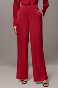 MID-RISE SATIN WIDE-LEG SUIT PANT