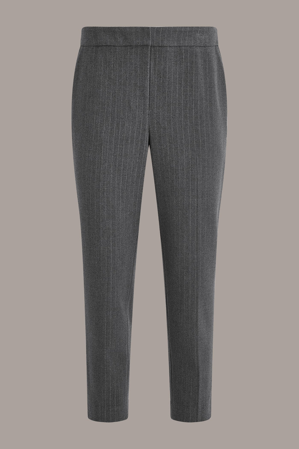 MID-RISE PINSTRIPE STRAIGHT-LEG PANT