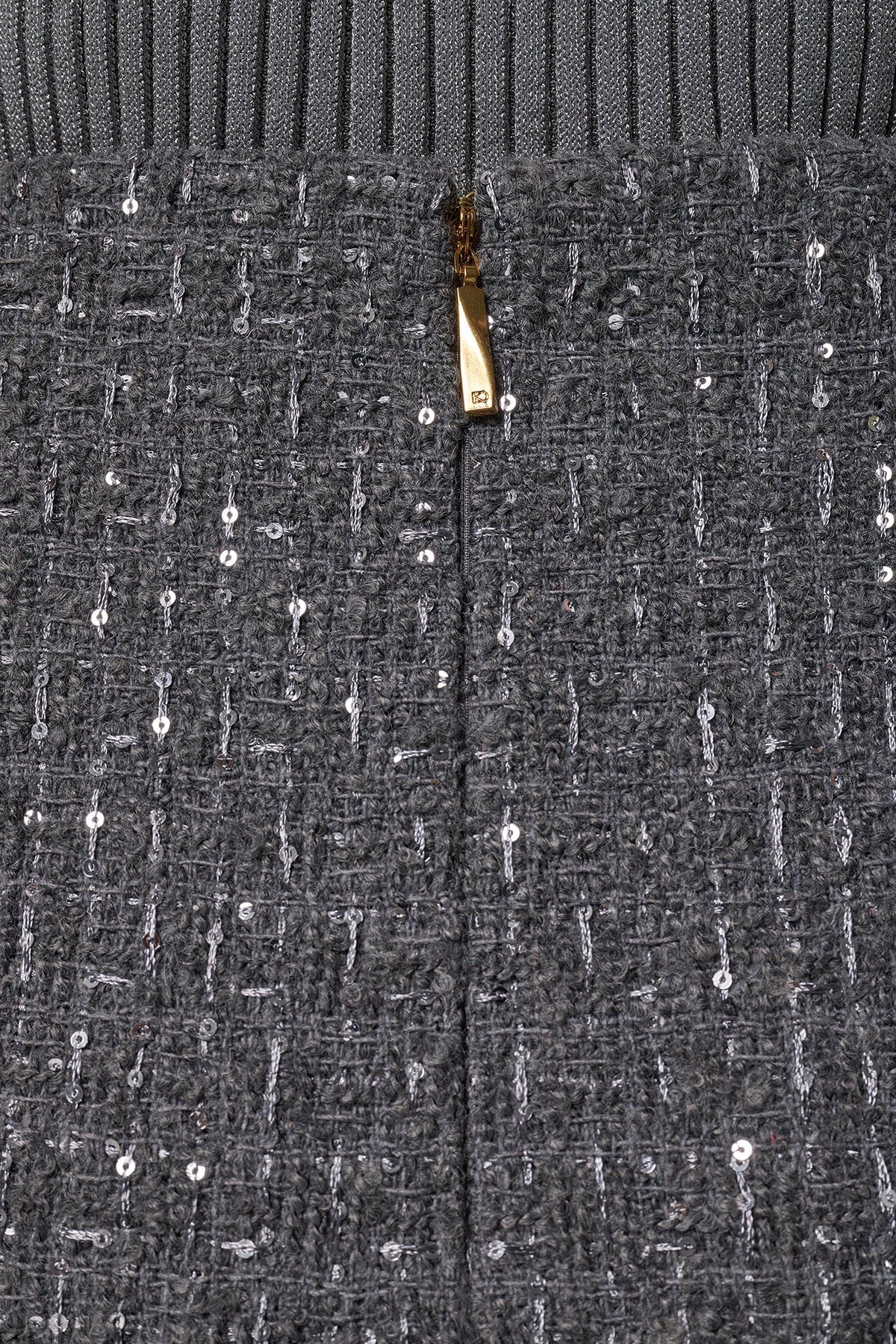 METALLIC TWEED PENCIL SUIT SKIRT