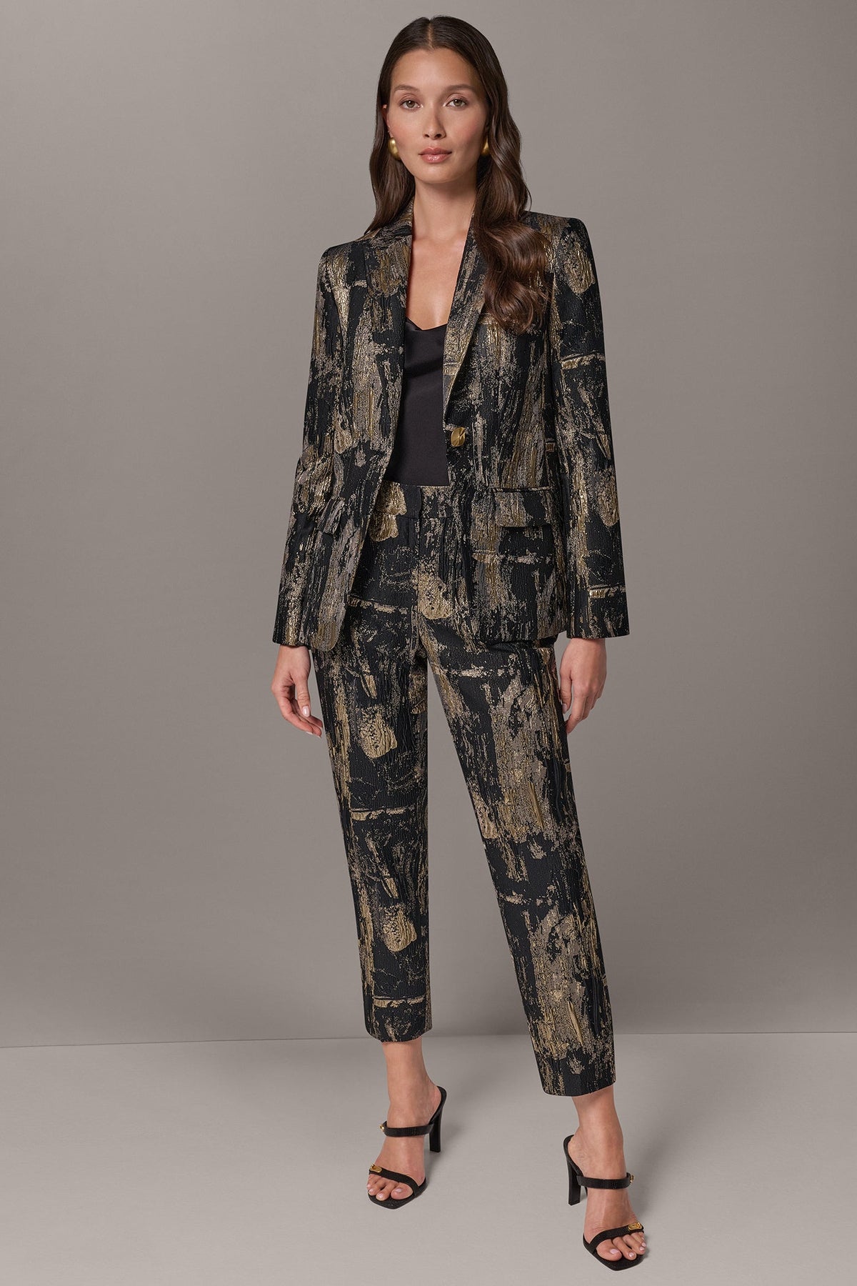 BRUSHSTROKE JACQUARD SUIT BLAZER