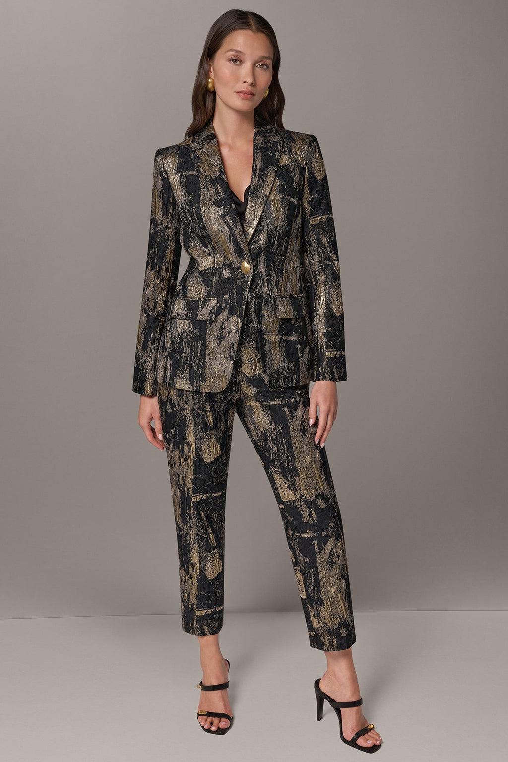 BRUSHSTROKE JACQUARD SUIT BLAZER