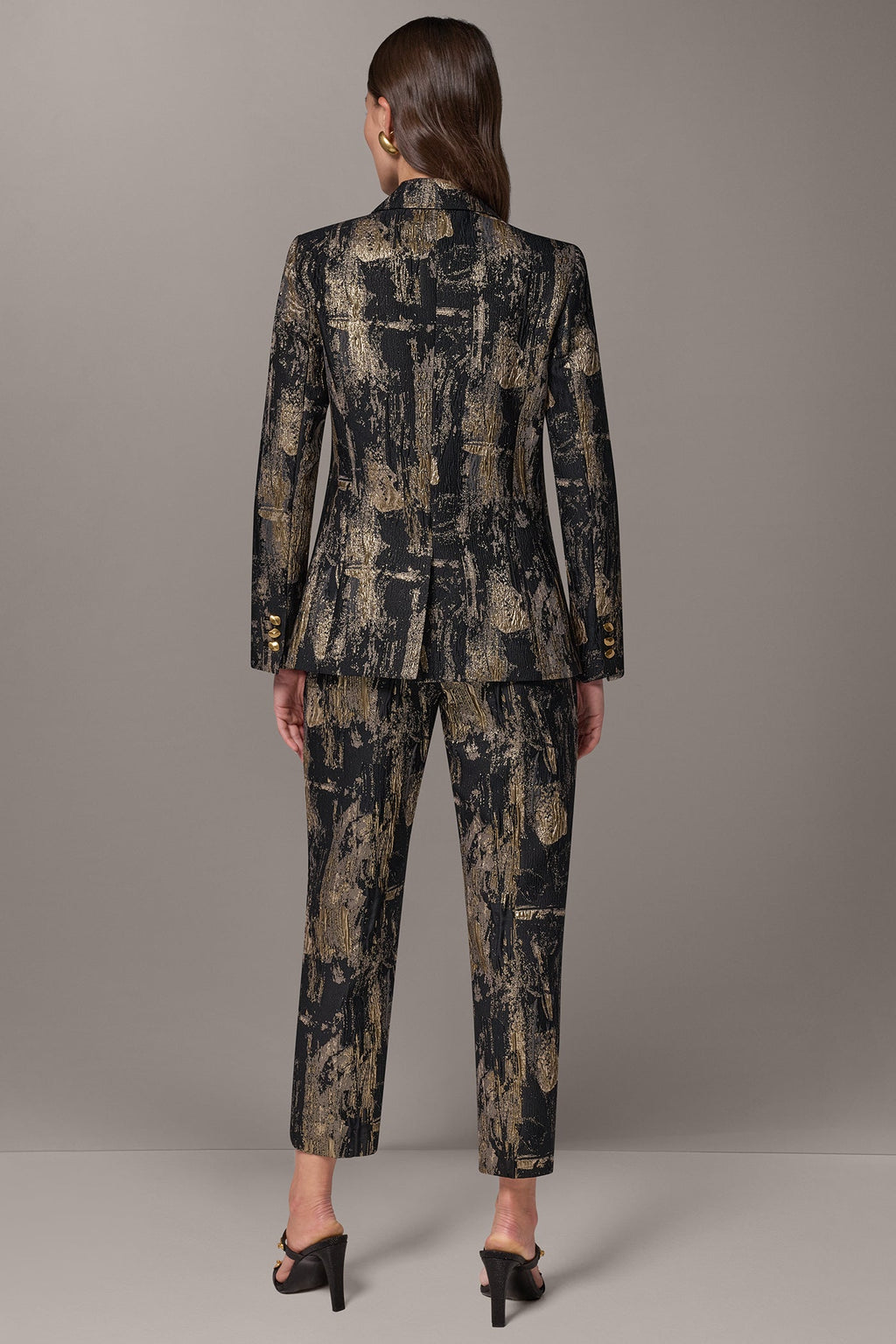 BRUSHSTROKE JACQUARD SUIT BLAZER