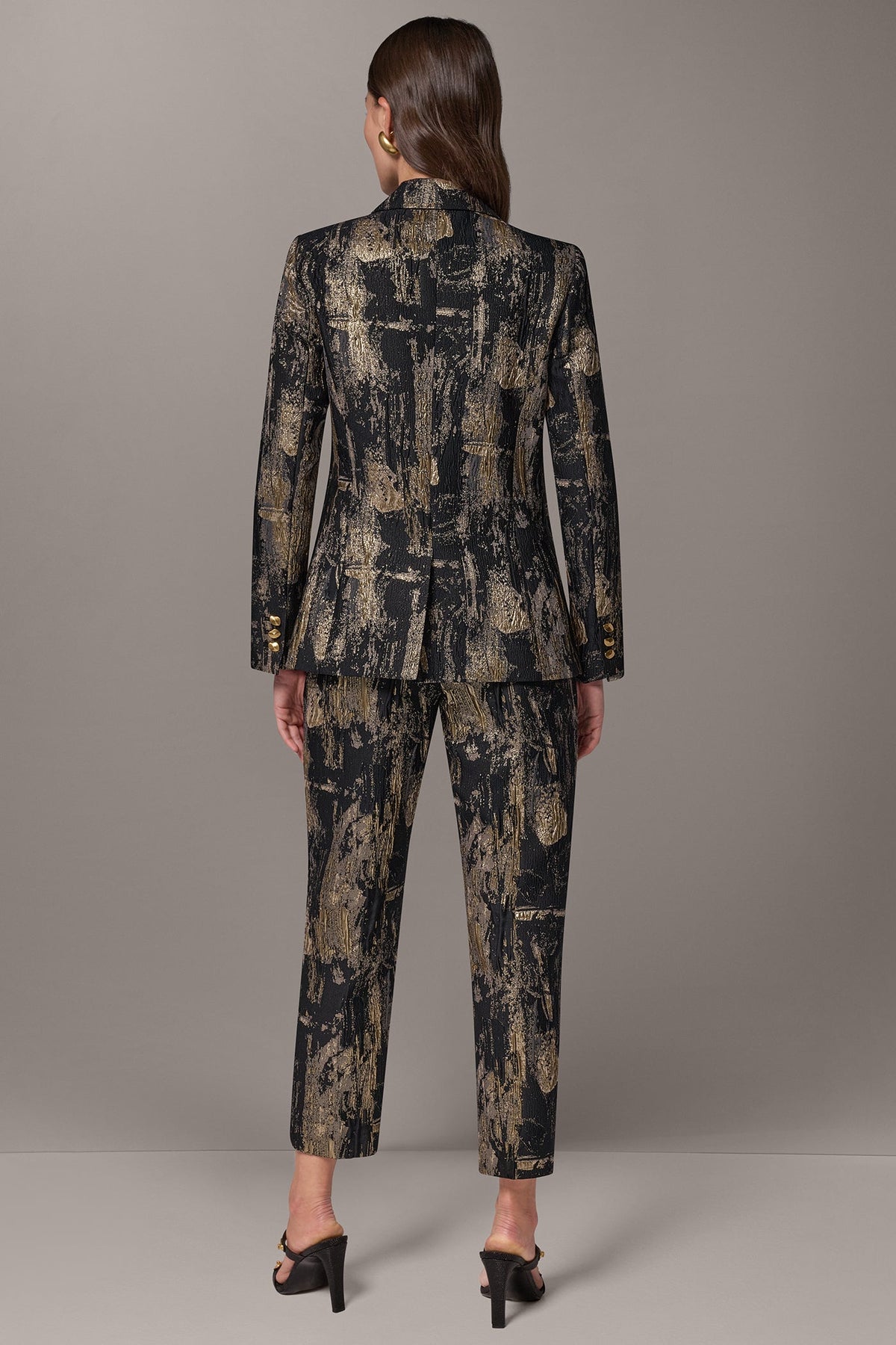 BRUSHSTROKE JACQUARD SUIT BLAZER