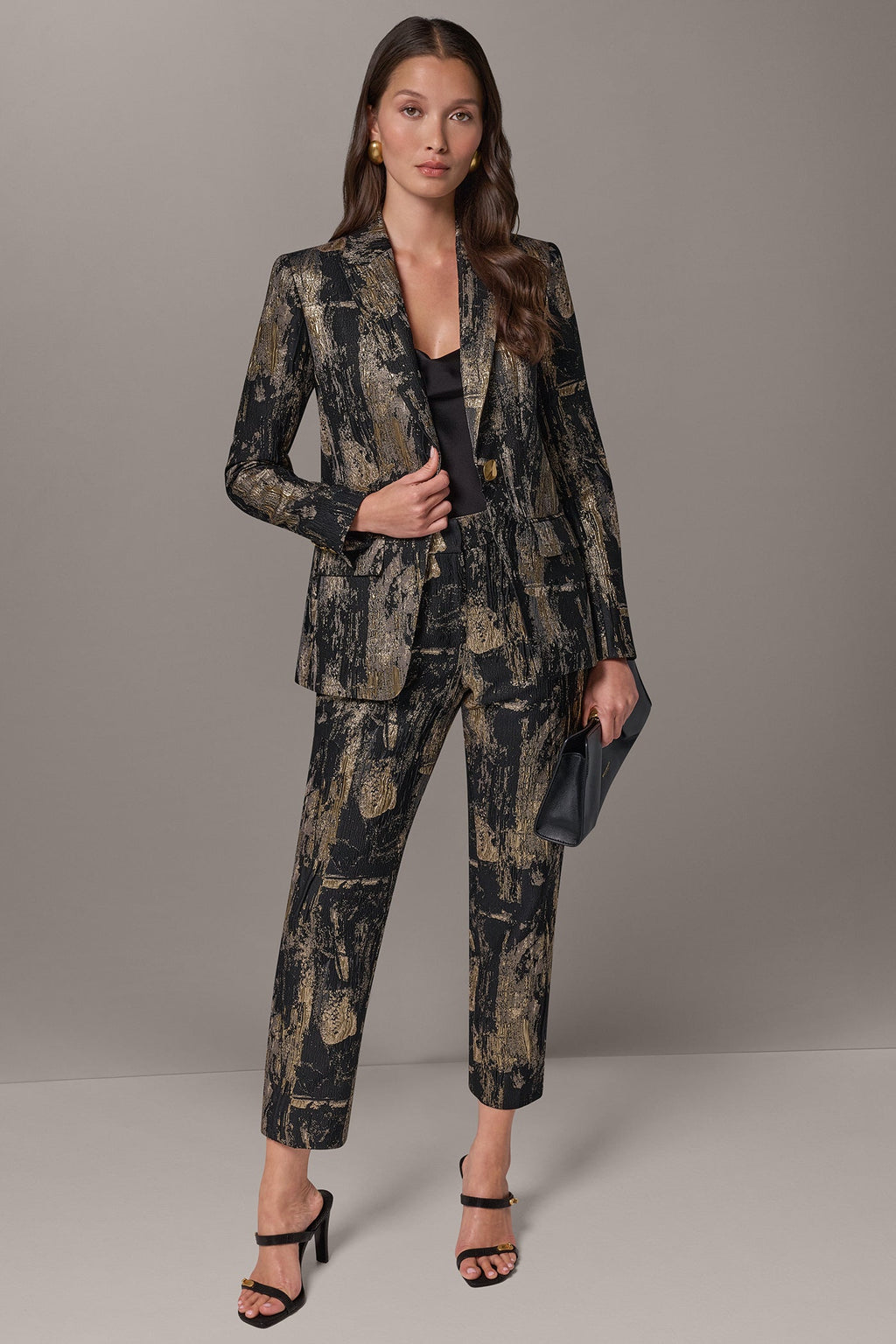 BRUSHSTROKE JACQUARD SUIT BLAZER