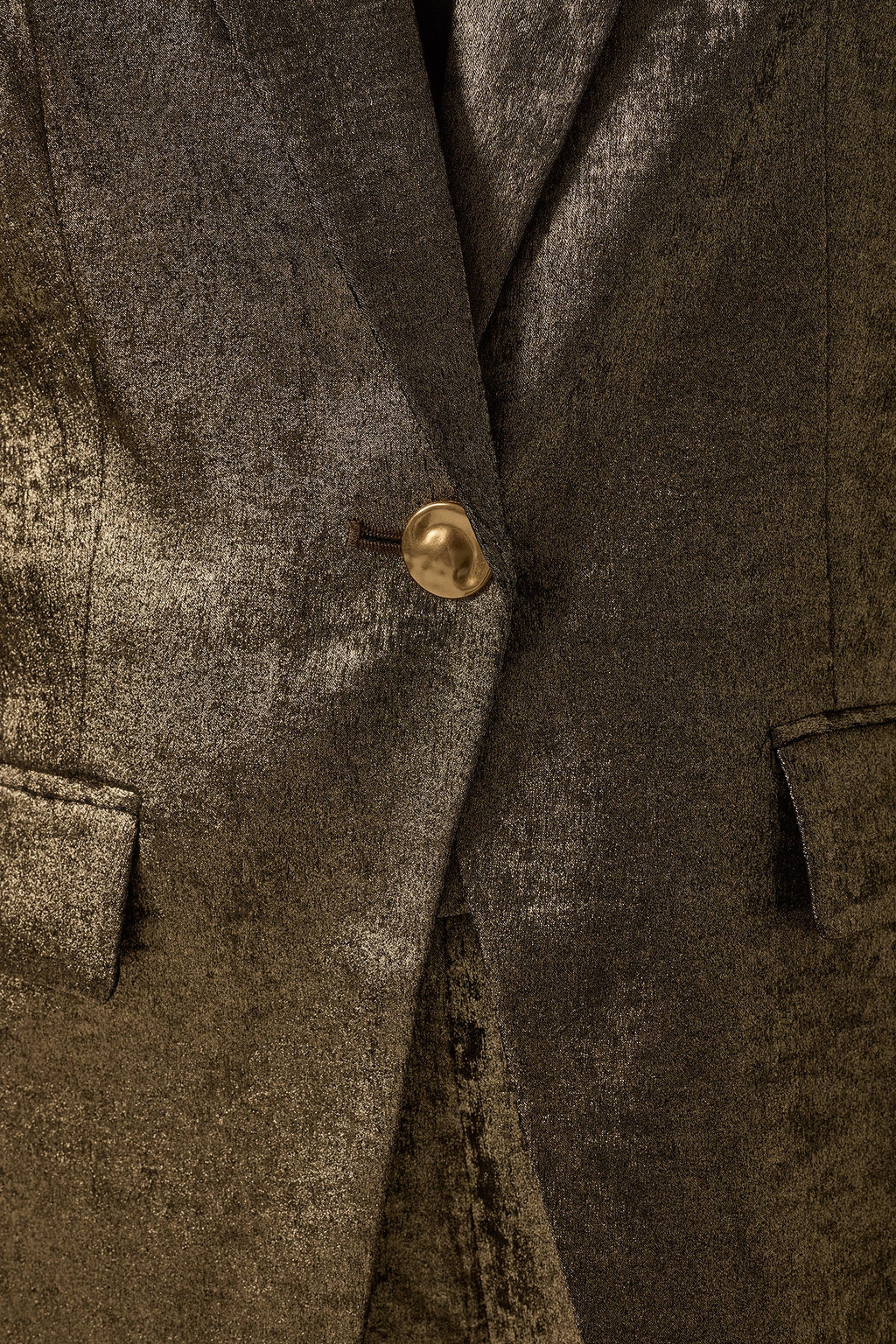 METALLIC ONE BUTTON SUIT BLAZER