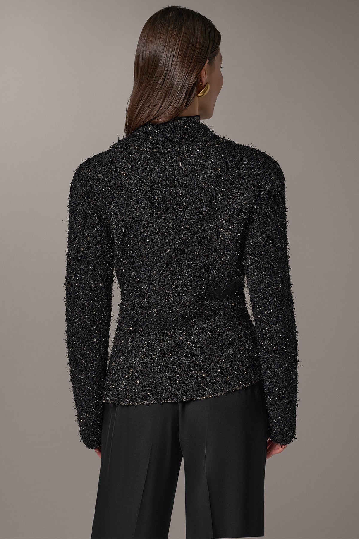 CROPPED BOUCLÉ DOUBLE BREASTED BLAZER