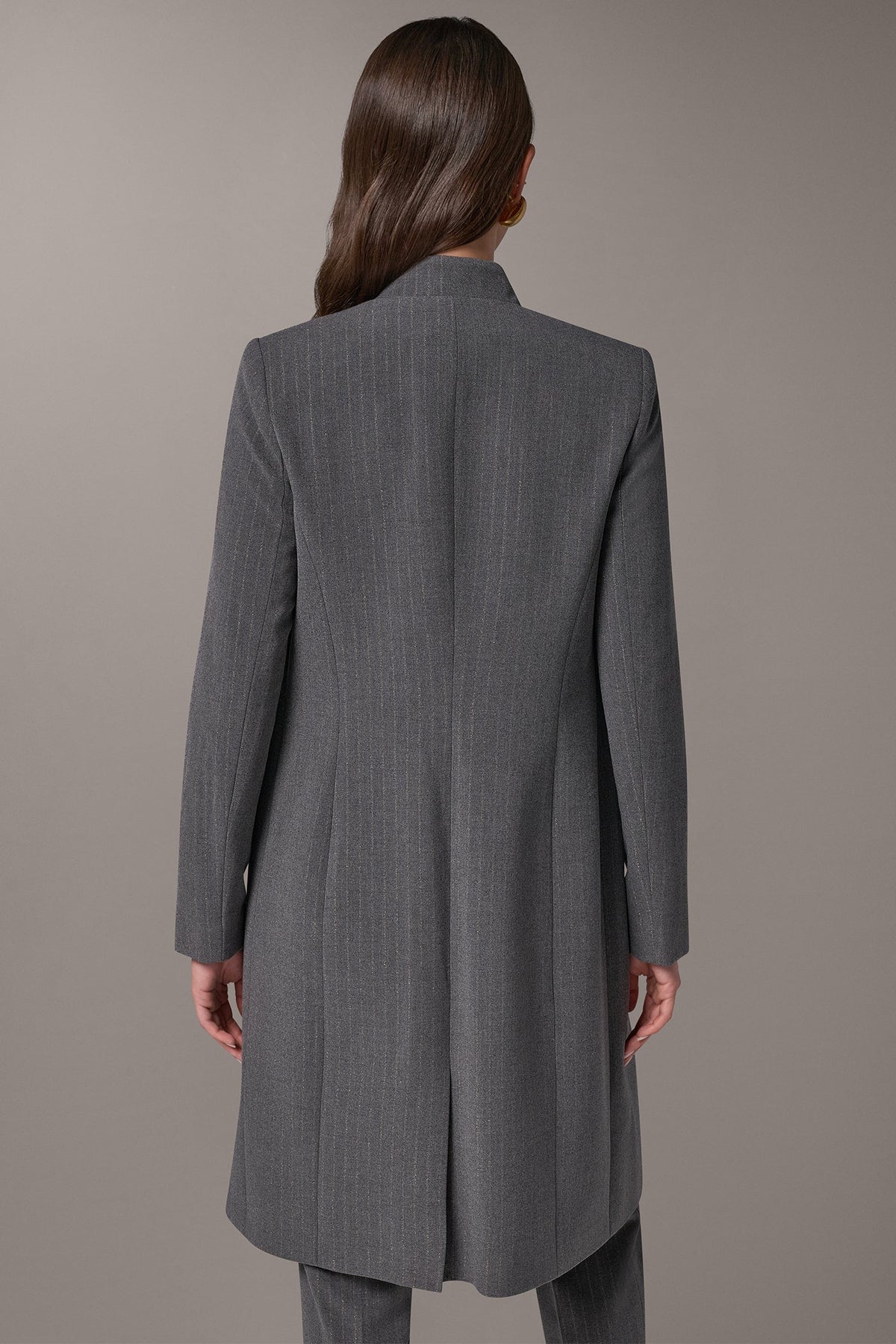 PINSTRIPE OPEN FRONT TOPPER
