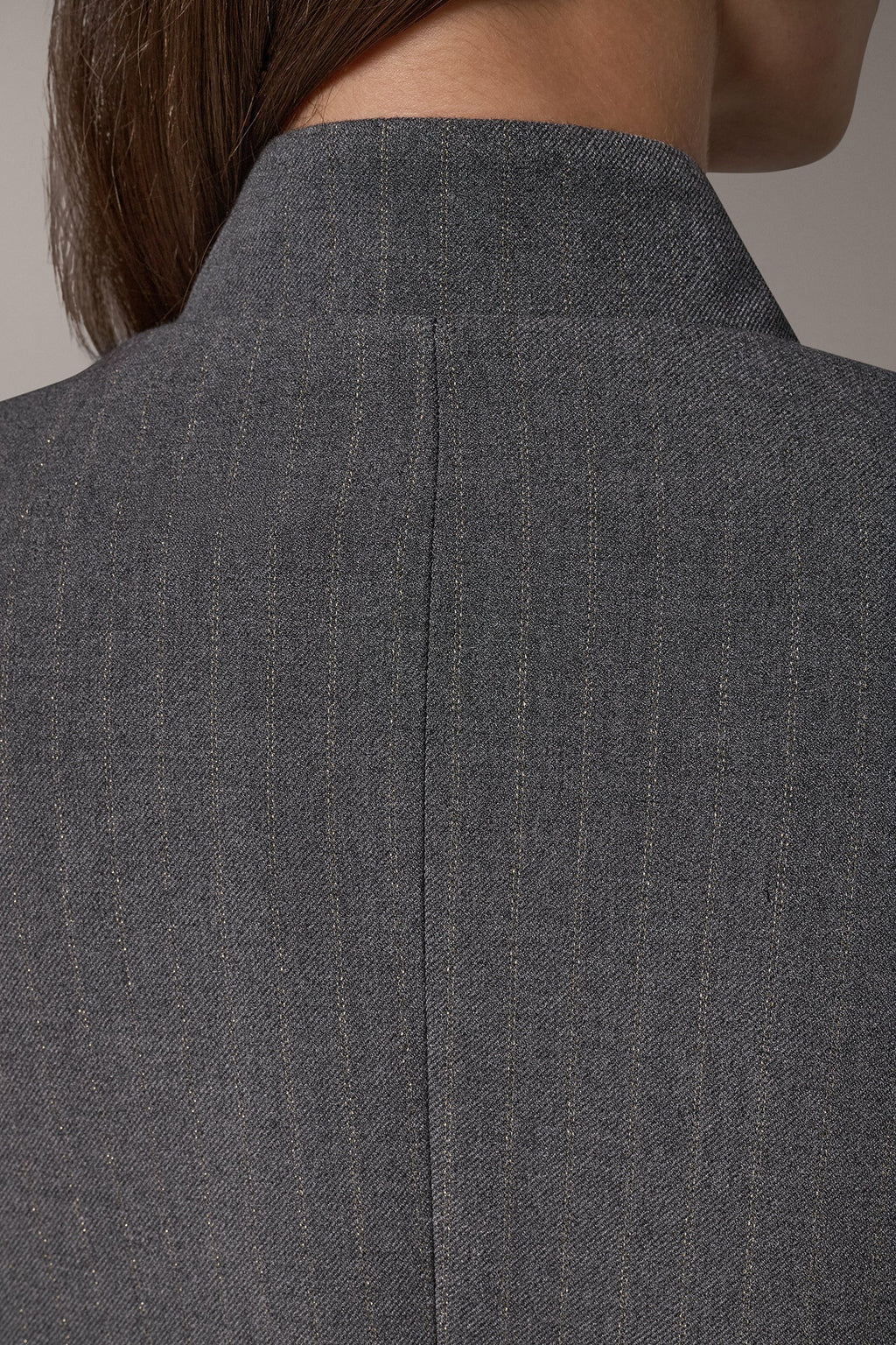 PINSTRIPE OPEN FRONT TOPPER