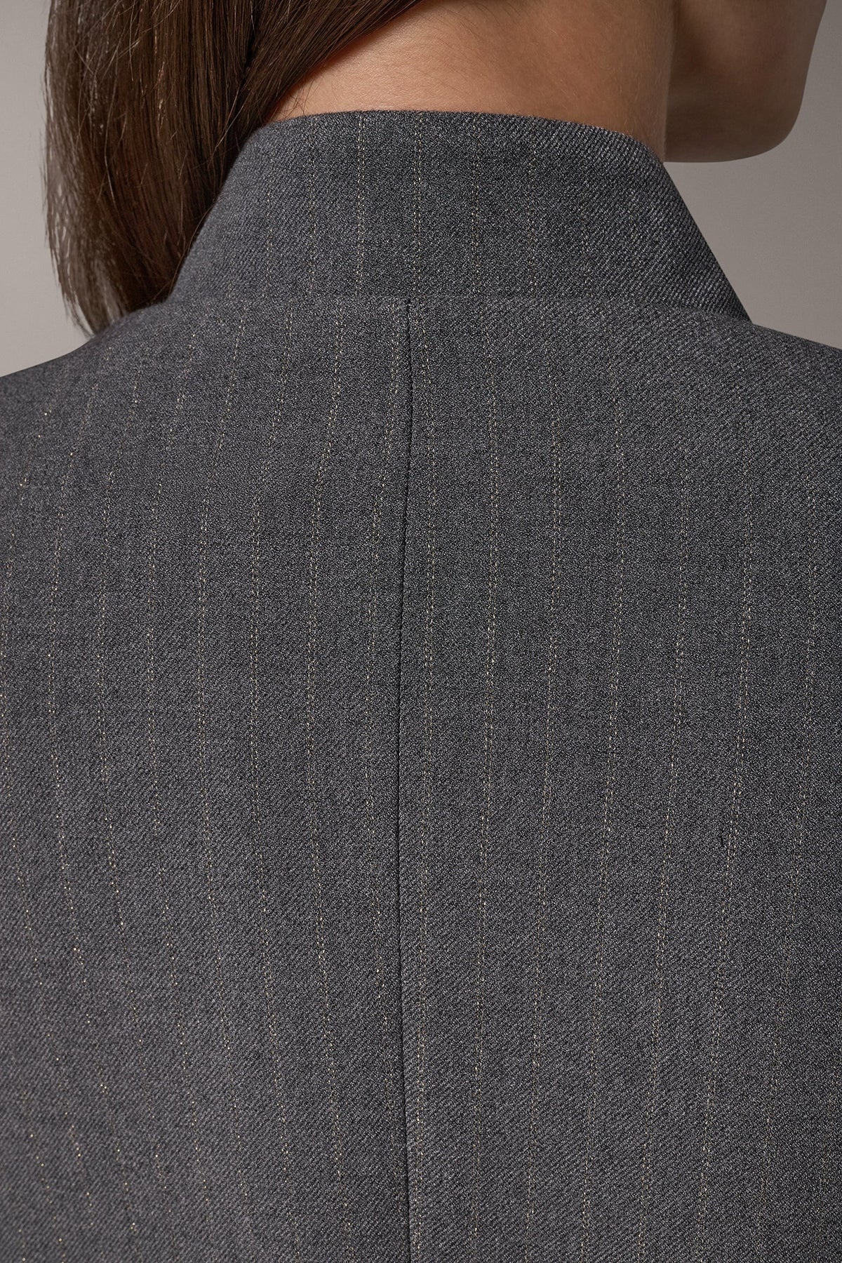 PINSTRIPE OPEN FRONT TOPPER