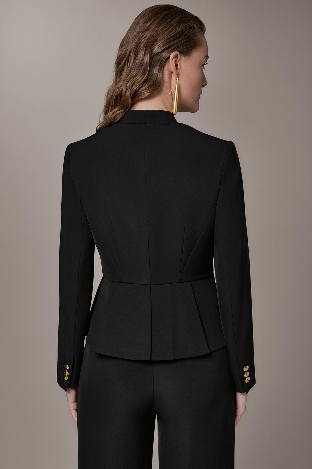 ONE-BUTTON PEPLUM JACKET