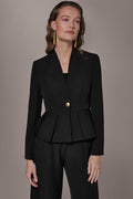 ONE-BUTTON PEPLUM JACKET
