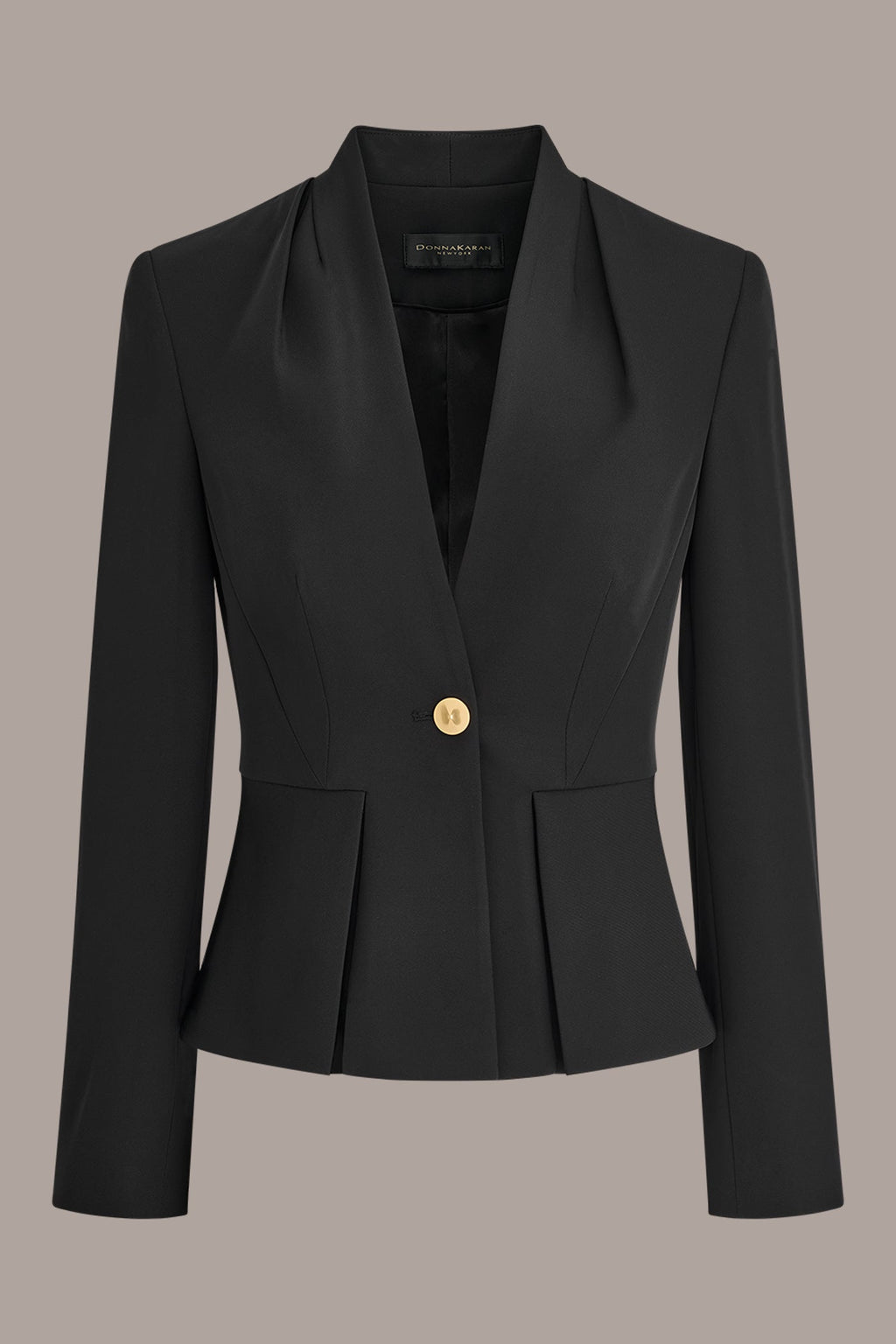 ONE-BUTTON PEPLUM JACKET