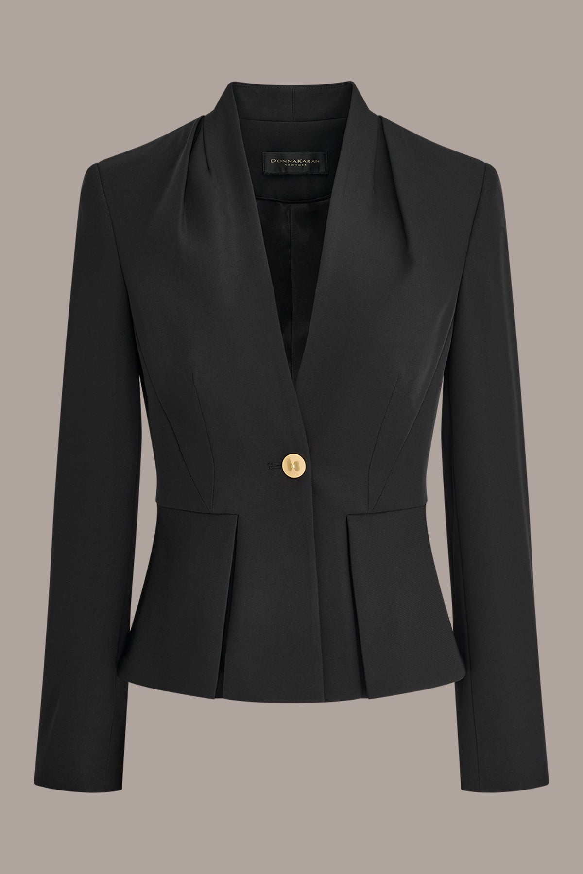 ONE-BUTTON PEPLUM JACKET