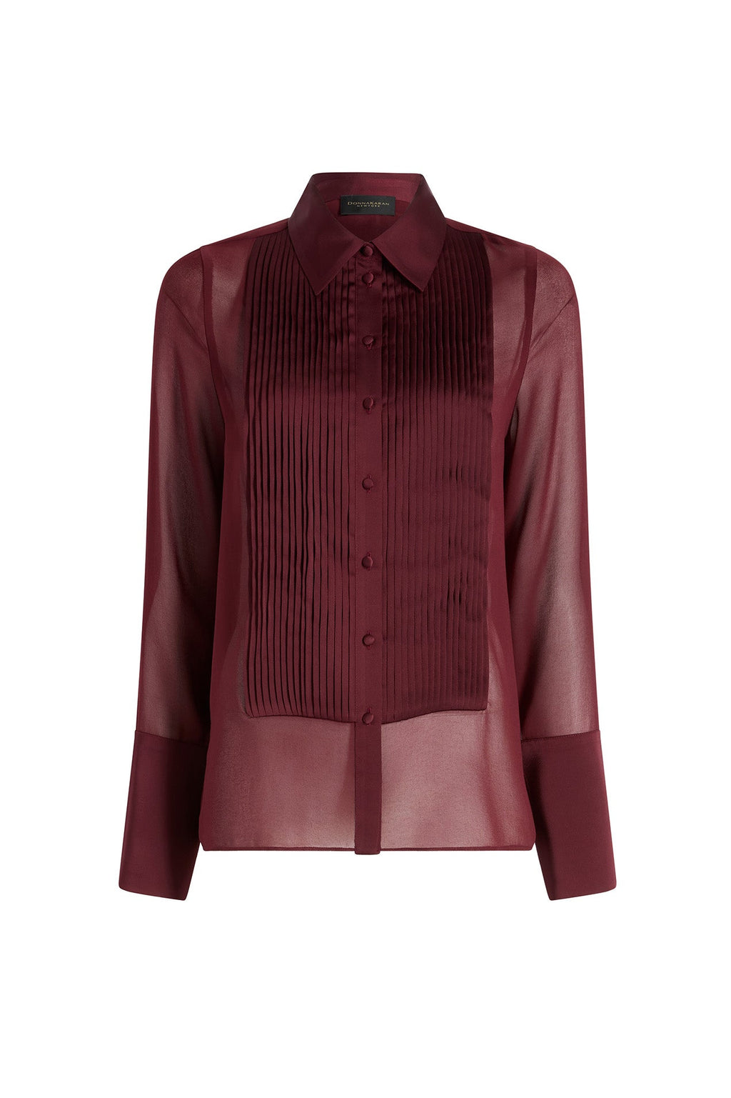 CHIFFON TUXEDO BLOUSE