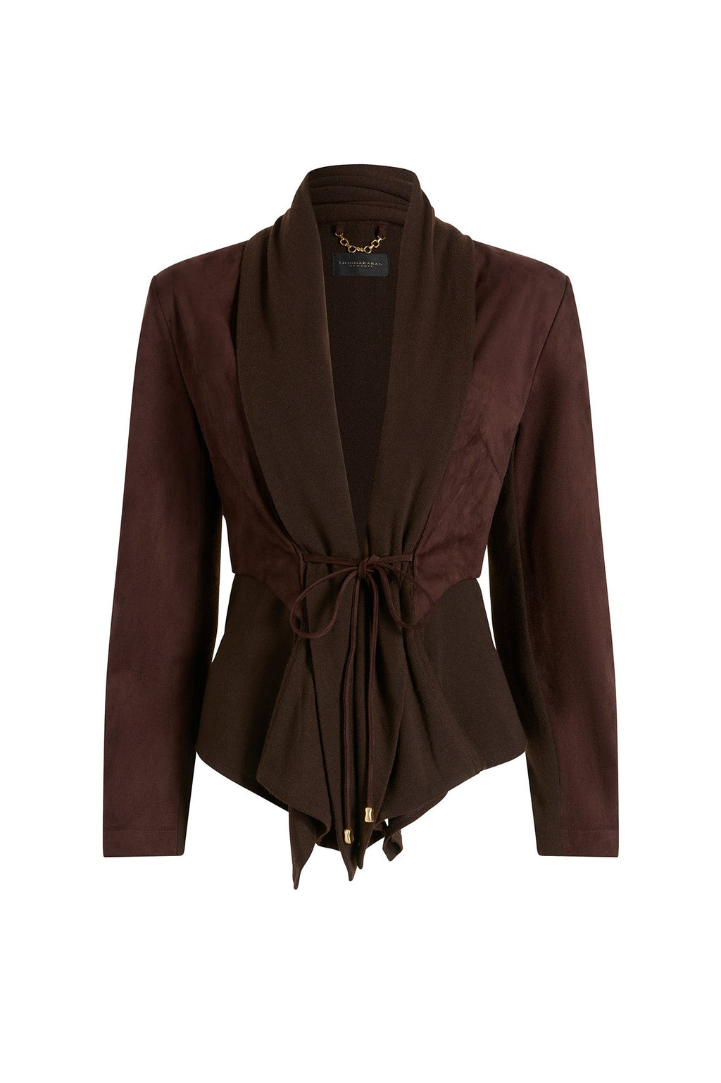 OPEN FRONT MIXED MEDIA JACKET