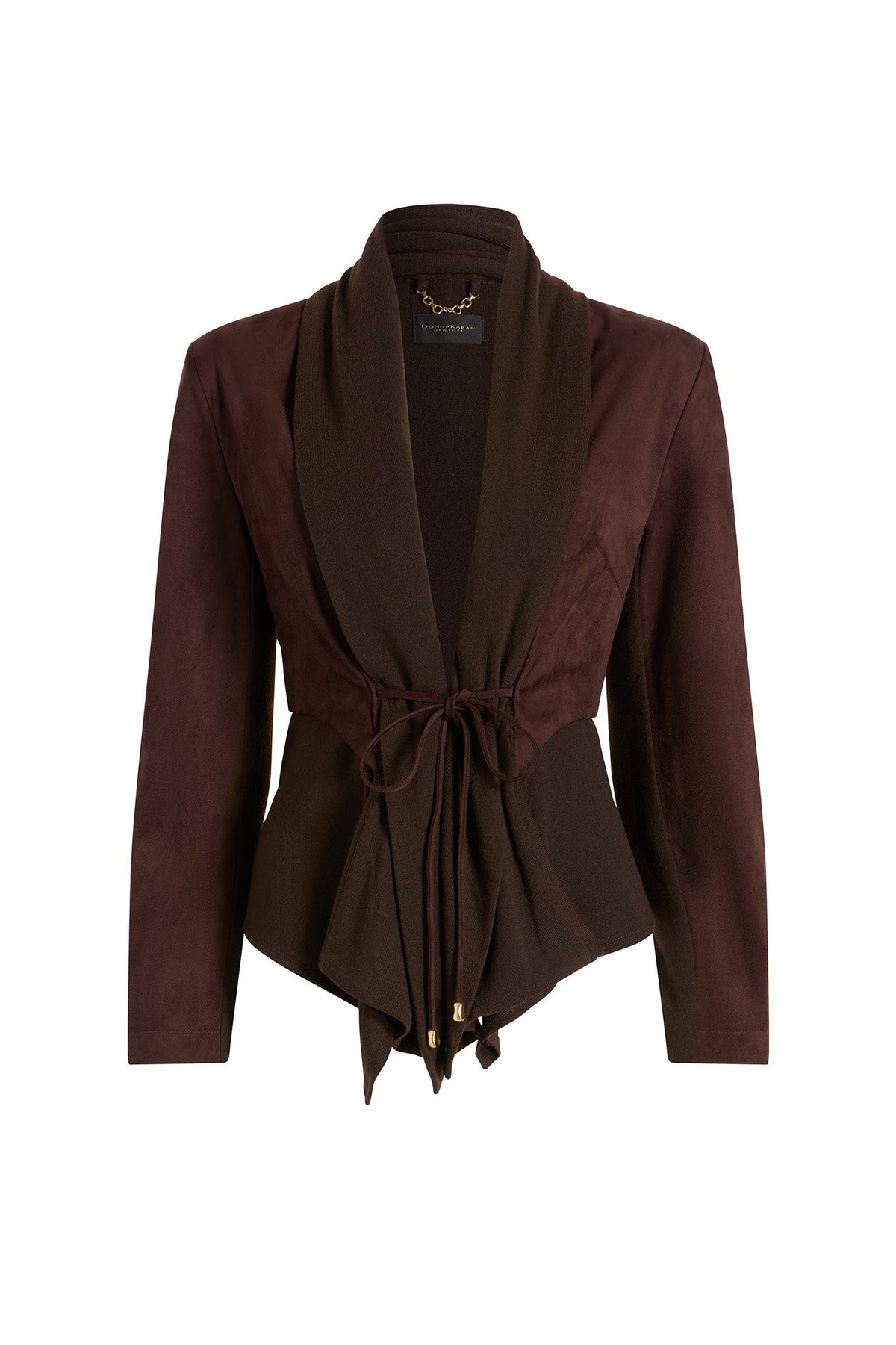 OPEN FRONT MIXED MEDIA JACKET
