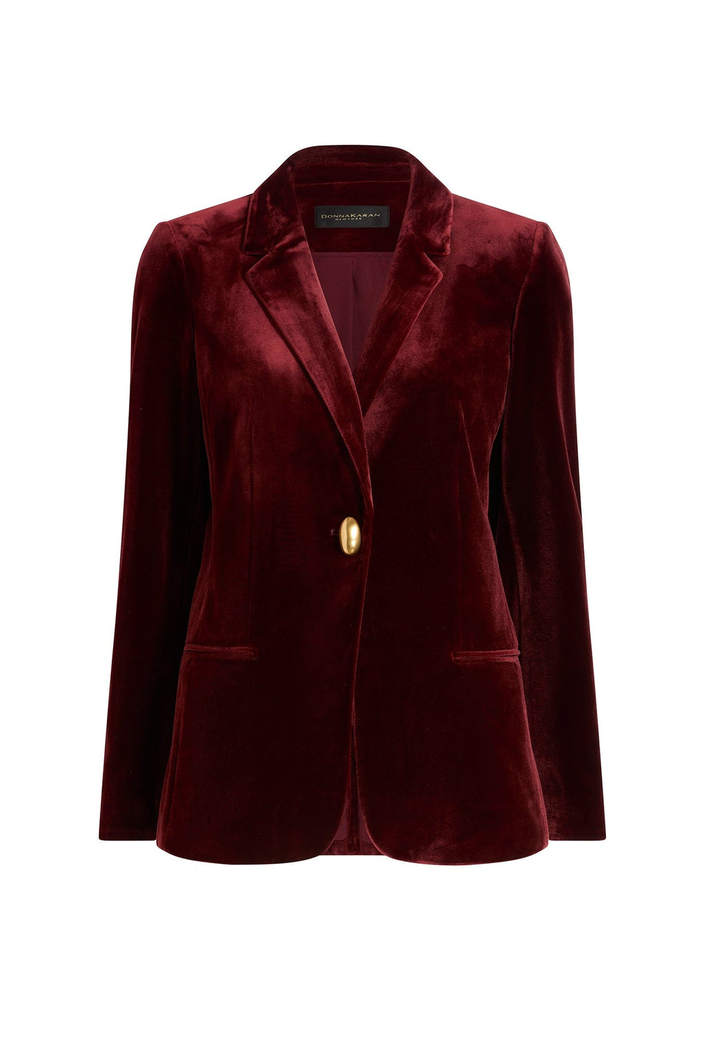 VELVET ONE BUTTON SUIT BLAZER