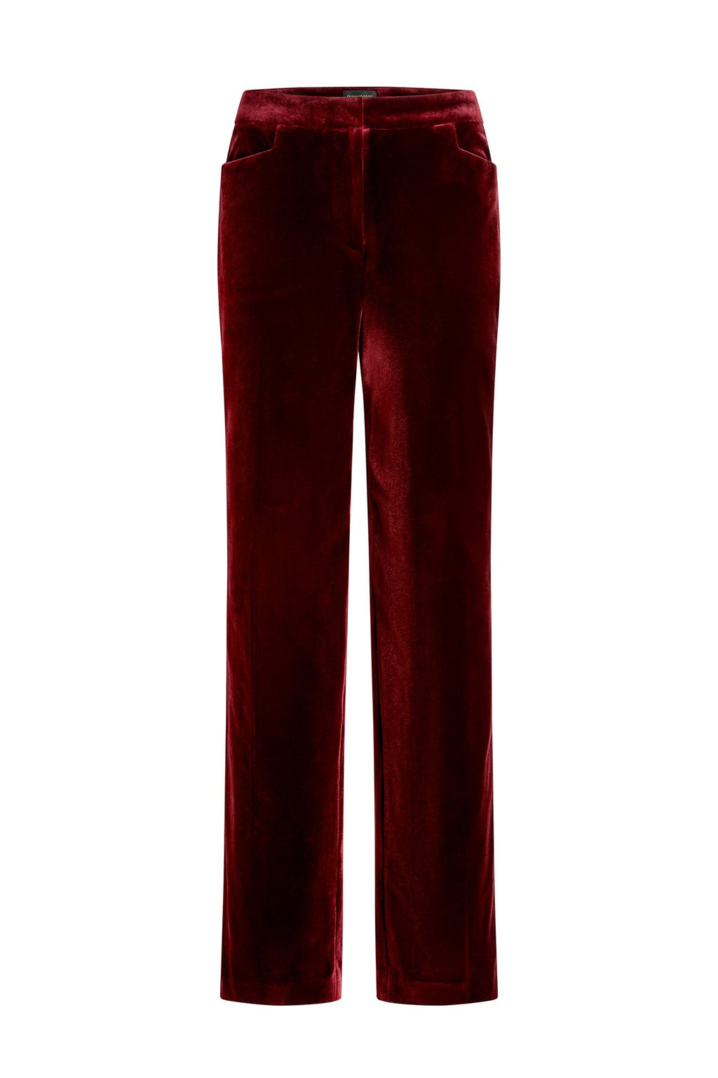 MID-RISE VELVET STRAIGHT-LEG SUIT PANT