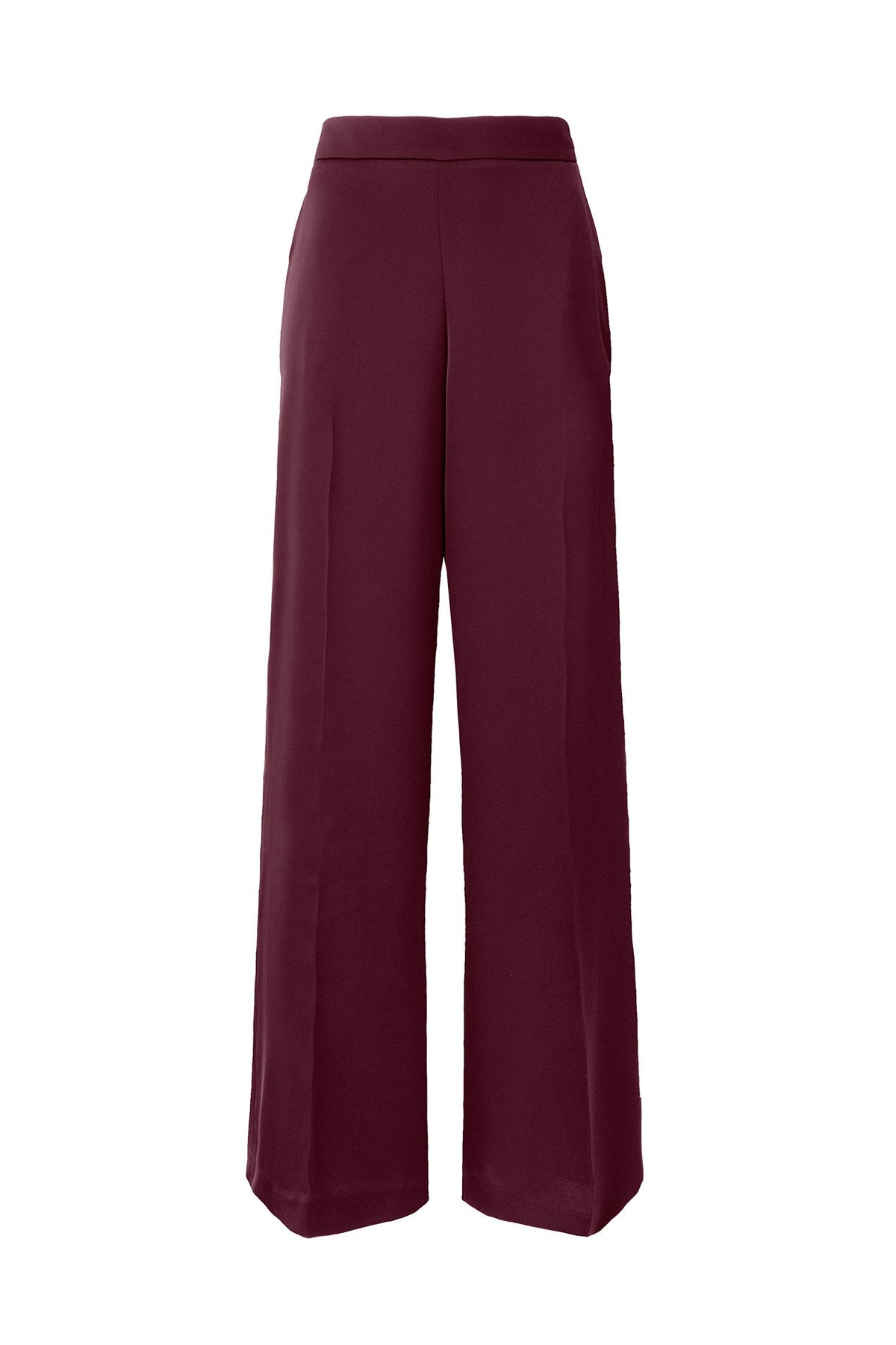 MID-RISE SATIN WIDE-LEG PANT