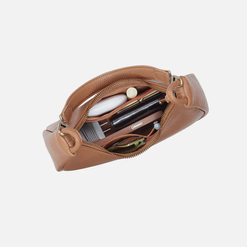 Brown Crescent Hobo Bag