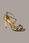 SARAH METALLIC STRAPPY STILETTO SANDAL