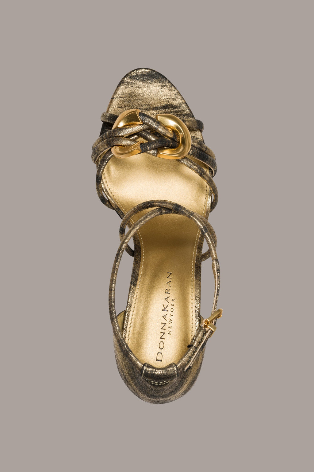 SARAH METALLIC STRAPPY STILETTO SANDAL